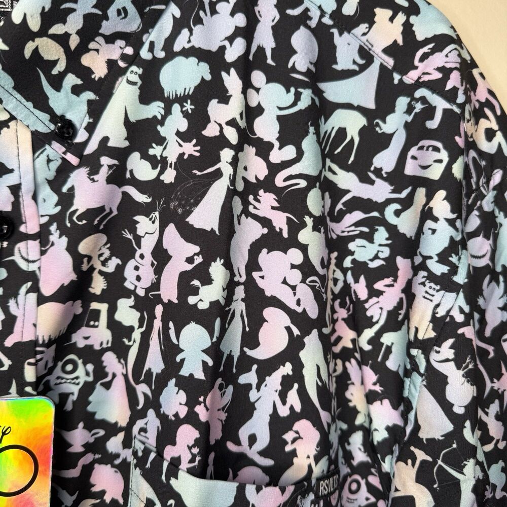 RSVLTS Disney 100 Pastel Pals Light Kunuflex Shirt Mens 2XL Limited Edition NWT - Picture 8 of 14